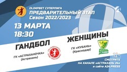 13 марта «Астраханочка» сыграет с «Кубанью»